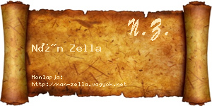 Nán Zella névjegykártya